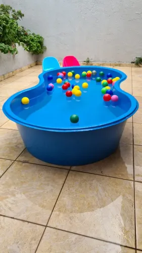 Piscina Infantil 500 litros Azul feijão polietileno