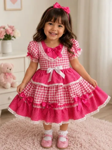 Vestido de quadrilha 2 - 3 anos