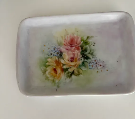 Bandeja porcelana pequena pintada