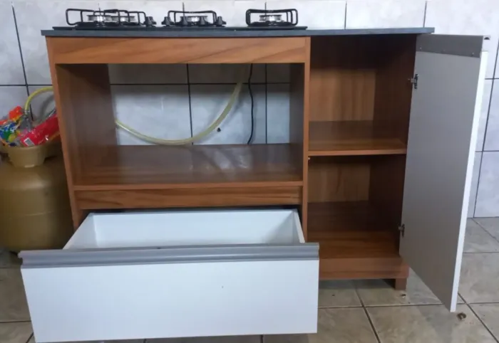 Fogão cooktop 5 bocas com armário