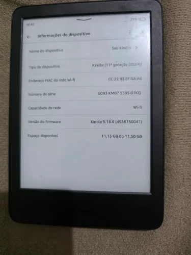 Vendo Kindle 11a Geração