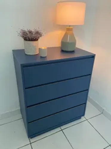 Cômoda Azul Petróleo (madeira maciça)
