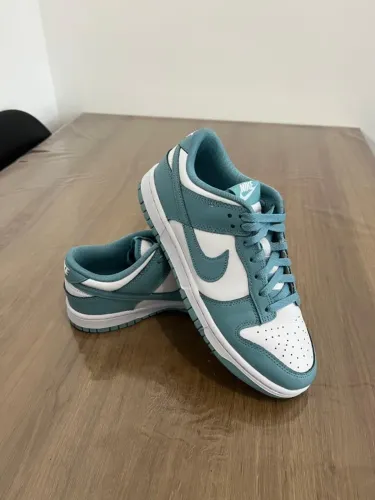 Nike Dunk Low Denim Turquoise Azul/Branco - Tam 39 - Original (com NF) - Estado de Novo
