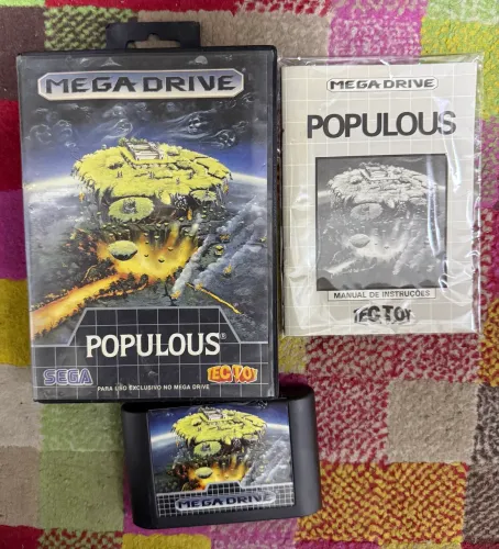 Populous jogo mega drive tectoy cartucho Tec toy original