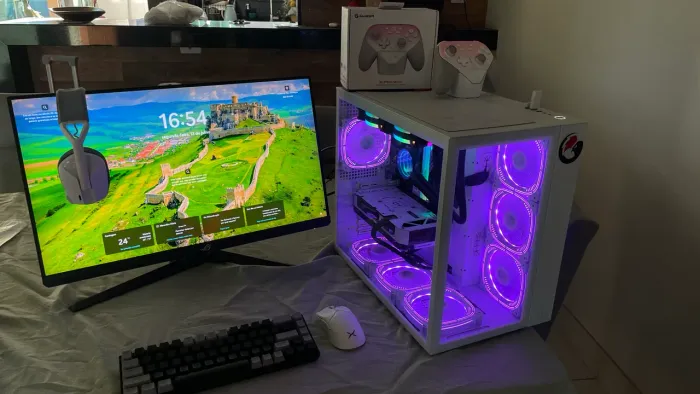 PC Gamer Ryzen 7 5700 + RTX 4060 + Monitor ASUS ROG + Kit Completo