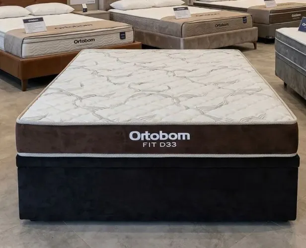 Cama casal D33 Ortobom 2 anos de garantia 