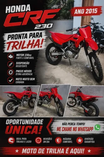 CRF 230 f pronta para trilha