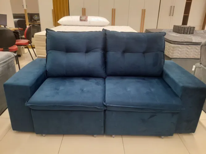 Sofa retratil reclinavel jacarta azul /190