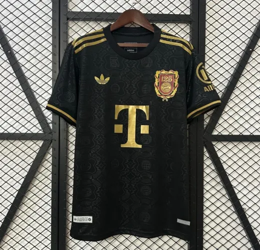 CAMISA BAYERN DE MUNIQUE 125 ANOS 25/26 - PRETA | MODELO TORCEDOR | TAM. M