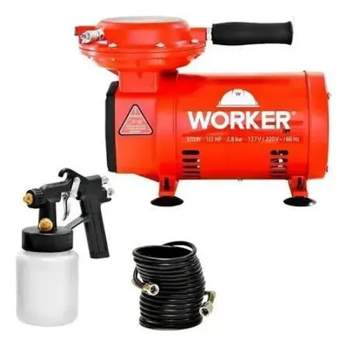 COMPRESSOR AR DIRETO BIV 2;8BAR 40PSI KIT - WORKER