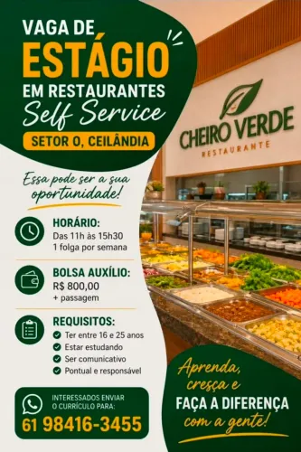 Estágio de atendente e auxiliar