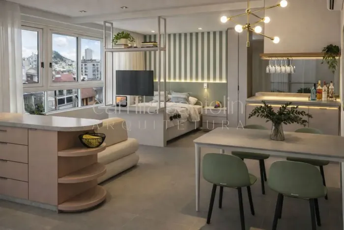 Studio com 40,39 m², 1 vaga, no Centro de Florianópolis