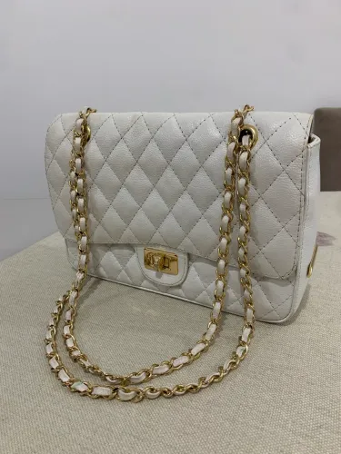 Vendo Bolsa Scamboo Branco Pérola