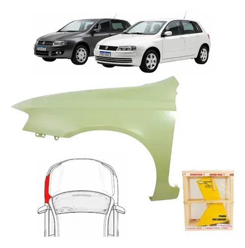 Paralama Fiat Stilo 2003 A 2011 Sporting Connect Novo Le
