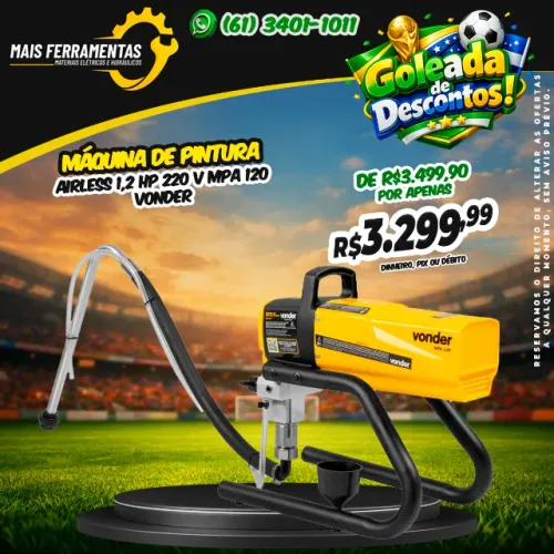 Máquina de pintura Airless 1,2 hp 220 V MPA 120 VONDER 