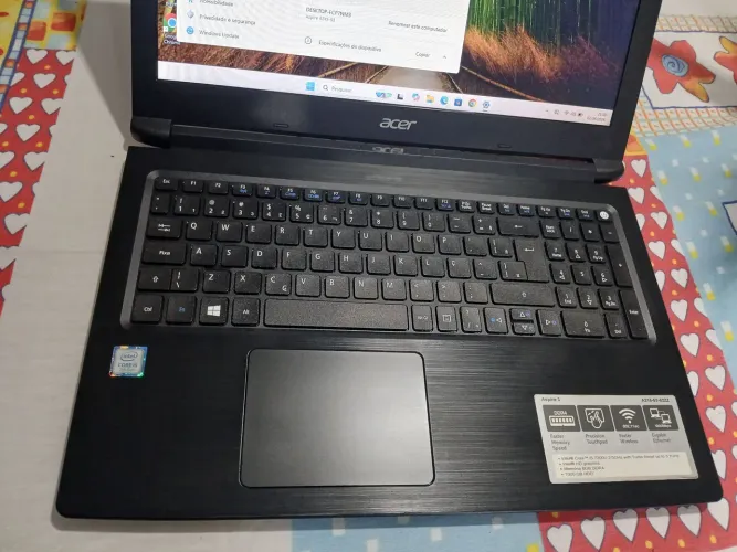 Notebook acer i5 7ª geração 