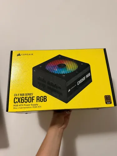 Fonte corsair CX650F RGB full modular 80 plus bronze