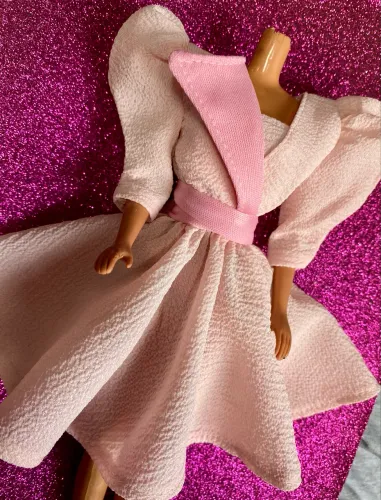 Roupinha boneca antiga Barbie estrela feliz aniversário 1987