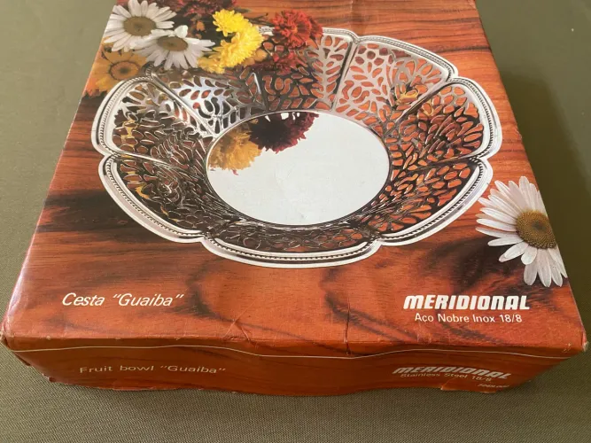Cesta Inox Pão / Decorativa - Guaiba (Na Caixa)