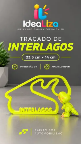 Escultura Traçado Interlagos 3D