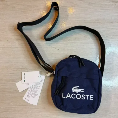 Bolsa Transversal Lacoste Original Vertical Camera Bag Azul Marinho