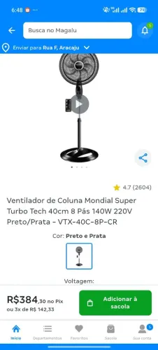 Ventilador de coluna mundial 8 Elice e com controle remoto
