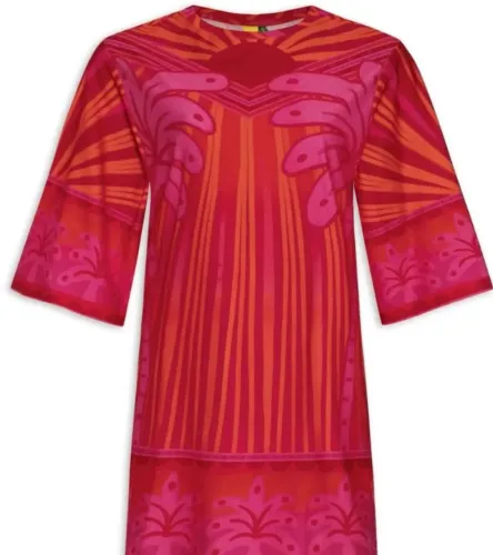 Vestido Farm Disney Encanto Vermelho Pink Tam M - Novo com Etiqueta<br>
