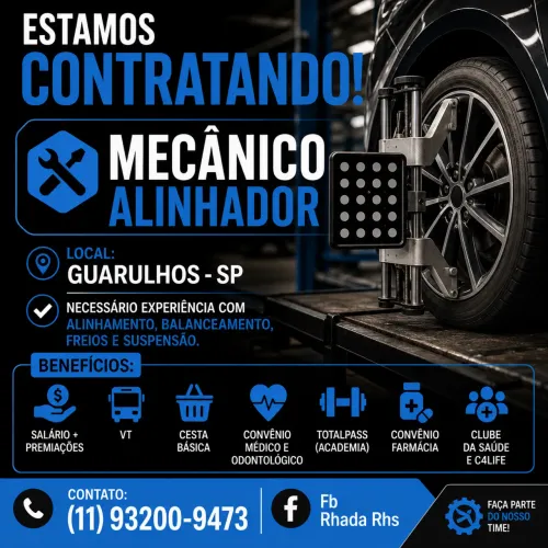 Vaga: Mecânico Alinhador - Guarulhos