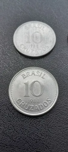 Conjunto de moedas de 10 Cruzados (1988).