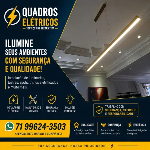 Eletricista em Salvador ? Instalação de Ventilador, Luminária, Tomada | Orçamento Grátis