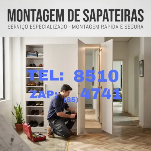 Montador de móveis. Profissional dedicado à montagem de móveis.