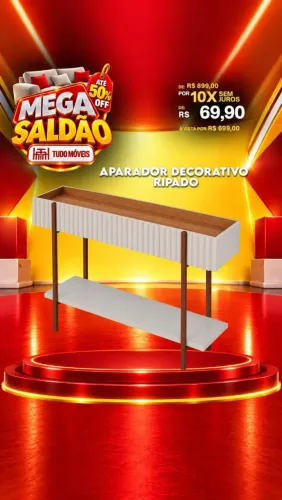 Aparador ripado 100%MDF