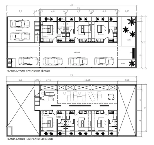 Projeto completo para construir kitnets