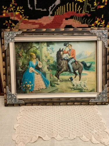 a despedida cena romântica vitoriana com incrível vidro bombe Quadro
