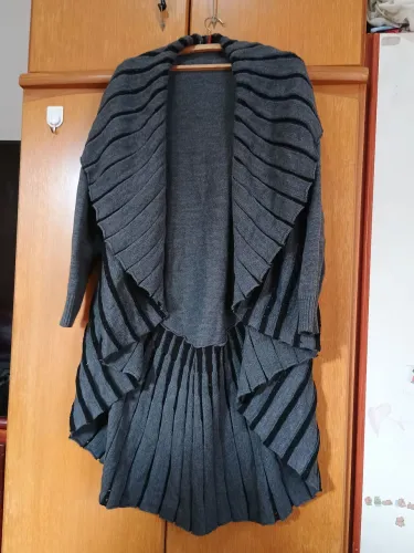 Cardigã feminino cinza p/m