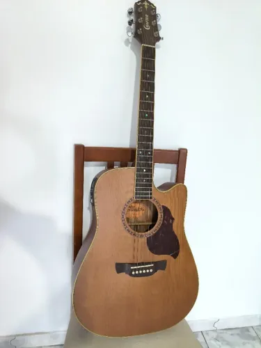 Violão Eletroacústico Crafter DE-7 Folk Cutway Afinador
