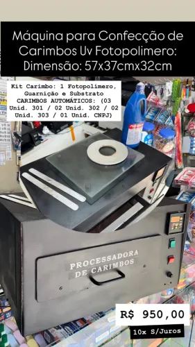MÁQUINA PARA CONFECÇÃO DE CARIMBOS