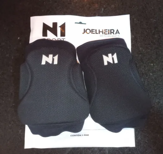 Joelheira Preta Vôlei (N1 Original Lacrada) Tamanho P
