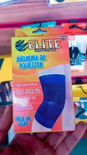 Joelheira ortopédica mais pomada massageadora 