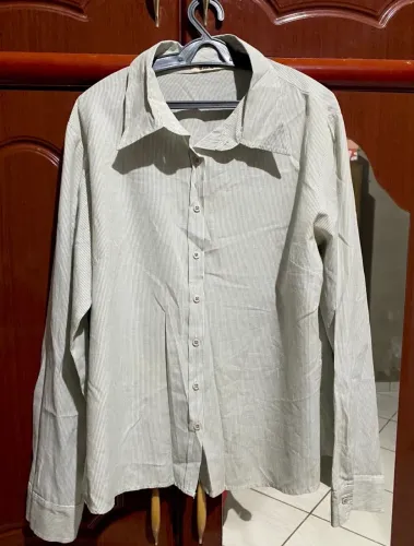 camisa social masculina clara listrada marisa