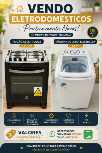 VENDO Máquina de Lavar e Fogão!