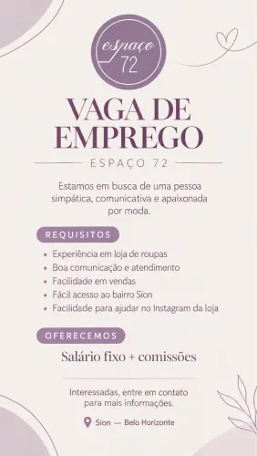 VAGA VENDEDORA DE LOJA 