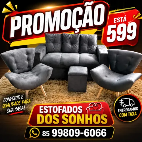 Kit sofa com poltronas