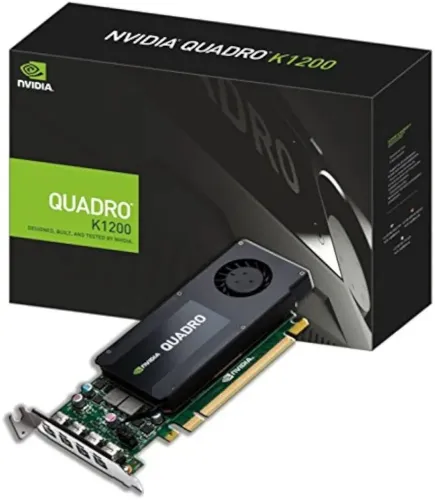 Placa de vídeo NVIDIA Quadro K1200 com 4GB de memória GDDR5.
