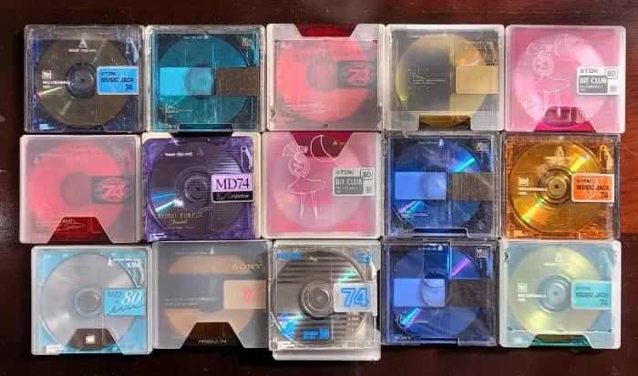 Lote de Mídias de MiniDisc (MD) - Vários Modelos e Marcas.