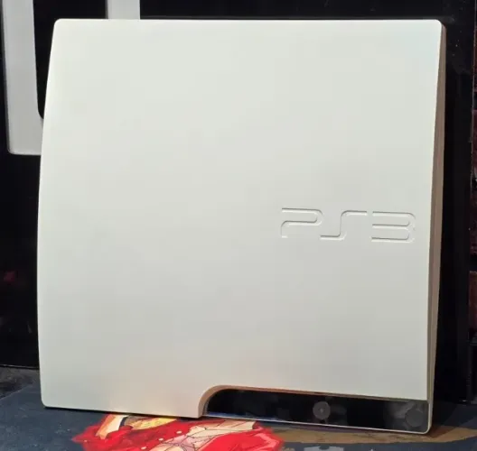 Console PS3 Slim Classic White Com Base