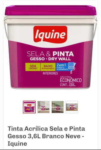 Vendo 02 Baldes de Tintas branco Neve 3,6L. Valor 70,00 cada Balde.