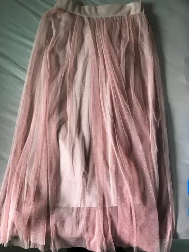 Saia tule rose tam único