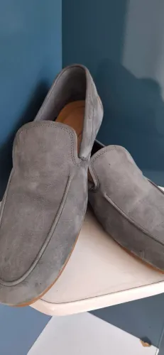 Clarks Mocassim Camurça Cinza US 9.5 BR 42.5