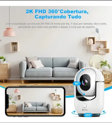 Câmera wi-fi Inteligente 2K 5G